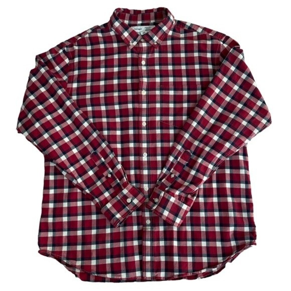 Old Navy Everyday Shirt Regular Fit Shirt Built In Flex Long Sleeve Oxford Sz XL